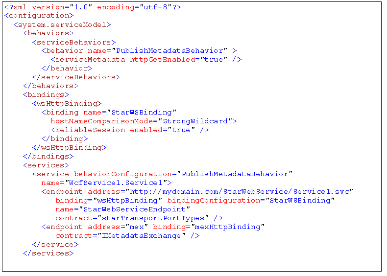 Service configuration